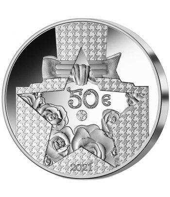 Moneda 50 euros de plata Francia año 2021 Christian Dior