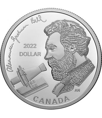Dollar plata Proof Canada 2022 Alexander Graham Bell.  - 1