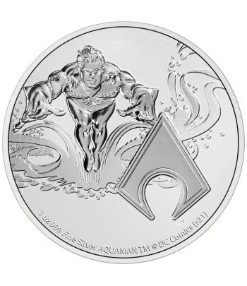 Moneda de plata 2 Dollars Niue Aquaman año 2022  - 1