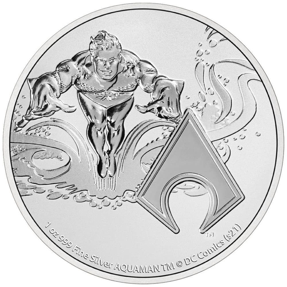 Moneda de plata 2 Dollars Niue Aquaman año 2022