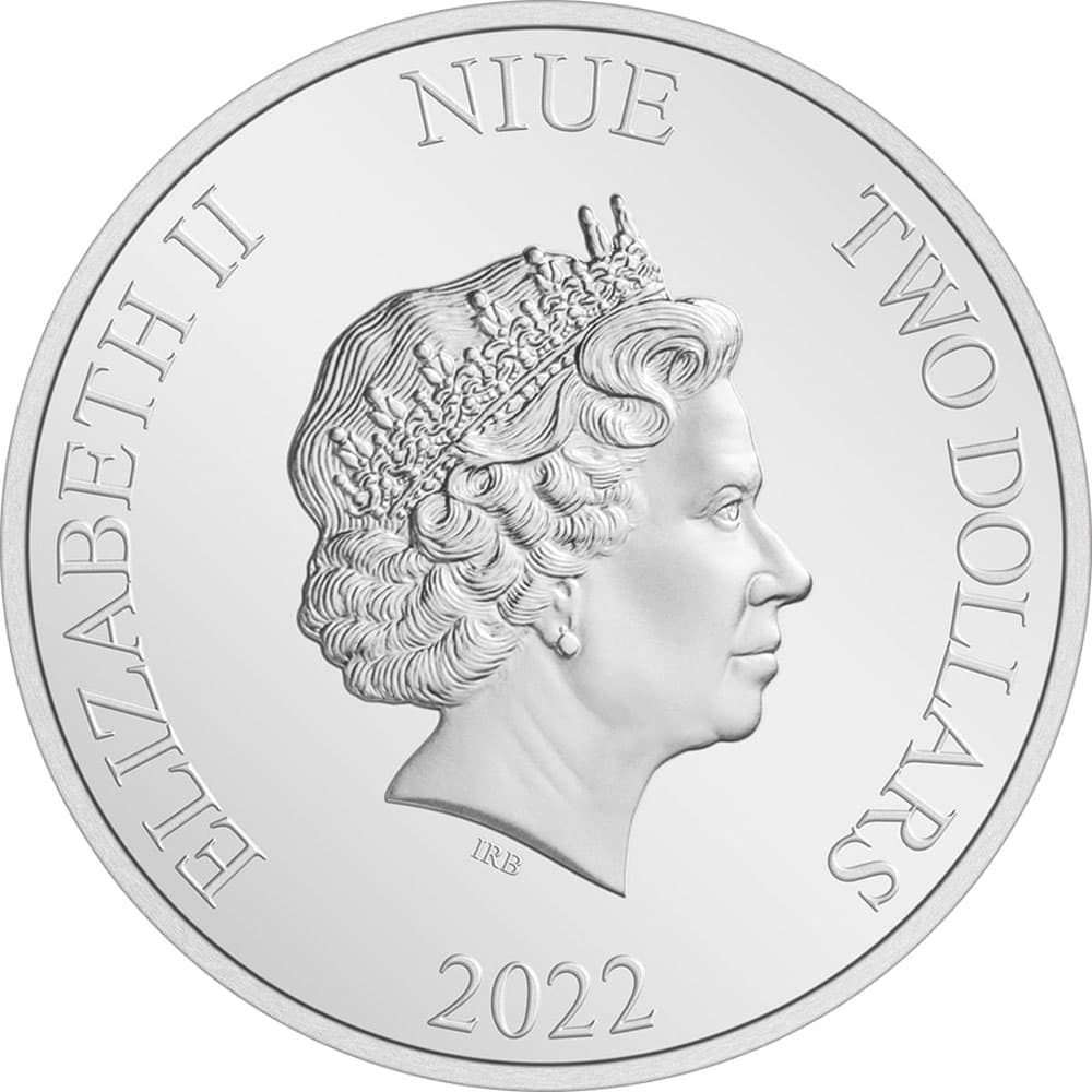 Moneda de plata 2 Dollars Niue Aquaman año 2022  - 2