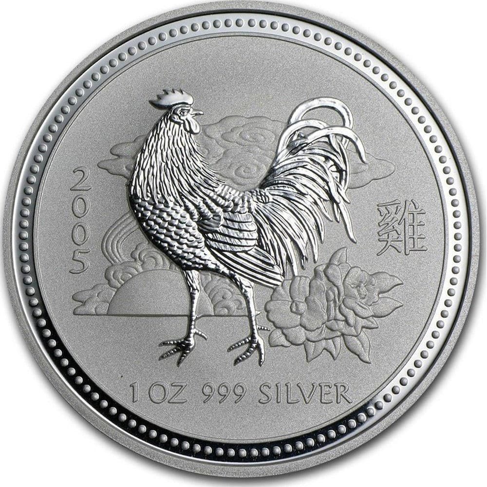 Moneda de plata Austalia 1$ Onza año Lunar Chino del Gallo 2005