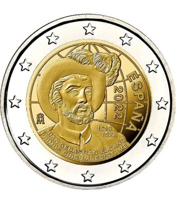 moneda 2 euros España 2022 dedicada a Juan Sebastian Elcano  - 1