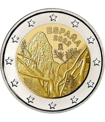 moneda 2 euros España 2022 dedicada al Parque de Garajonay
