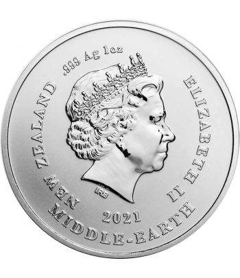 Moneda de plata de Nueva Zelanda 1$ Señor Anillos. Frodo 2021  - 2