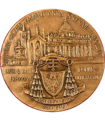 Medalla 50 años de sacerdocio del cardenal Casaroli 1987