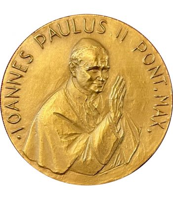 Medalla de Vaticano Papa Juan Pablo II Visita Africa año 1990.  - 1