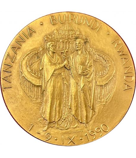 Medalla de Vaticano Papa Juan Pablo II Visita Africa año 1990.