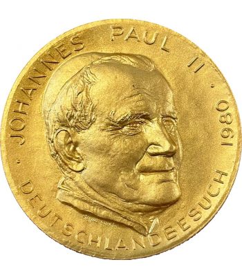 Medalla de Vaticano Papa Juan Pablo II Visita Alemania año 1980.  - 1