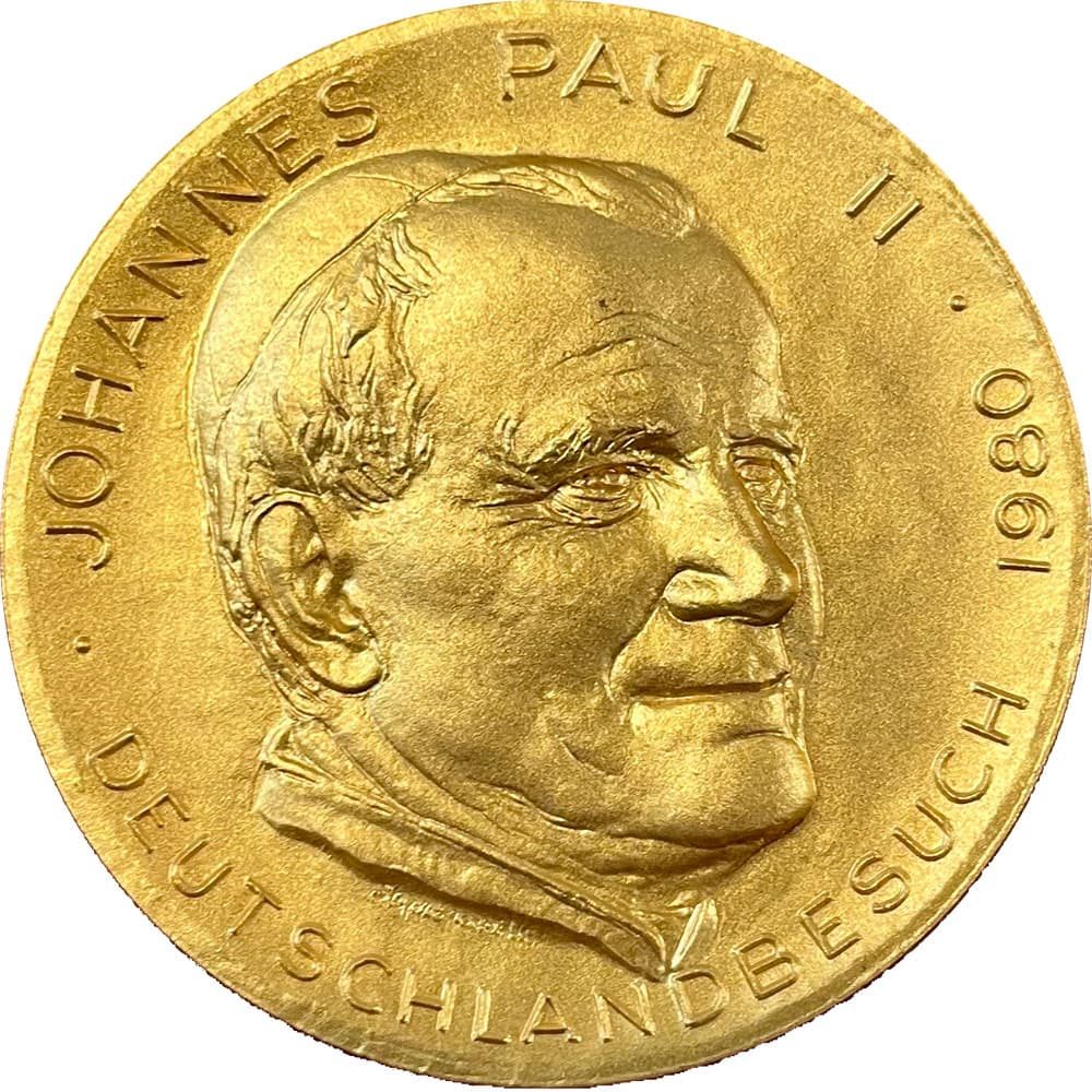 Medalla de Vaticano Papa Juan Pablo II Visita Alemania año 1980.