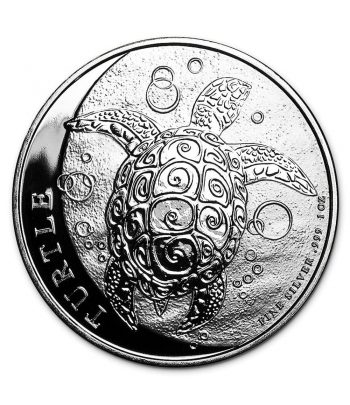 Moneda de plata 2$ Niue Tortuga año 2022  - 1