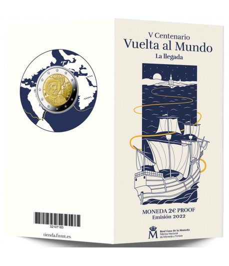 Euroset 2 Euros España 2022 Vuelta al Mundo. Proof  - 1