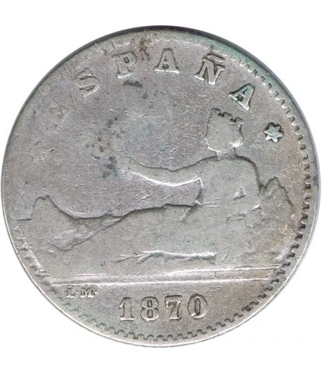 Moneda de España Gobierno Provisional 50 Céntimos 1870*70.