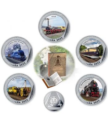 Monedas 2022 Serie Historia del Ferrocarril II. 5 monedas