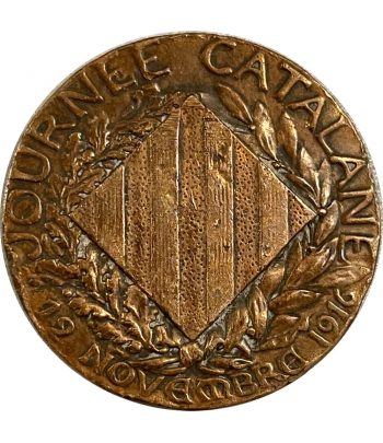 Medalla de Bronce General Joffre Primera Guerra Mundial 1916.