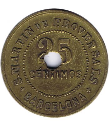 Moneda 25 céntimos 1907 Cooperativa Paz y Justicia  - 2