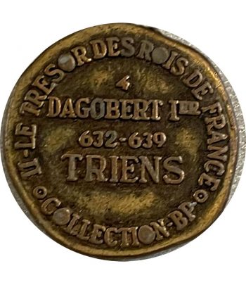Medalla colección BP Tesoros Reyes de Francia. Dagobert I