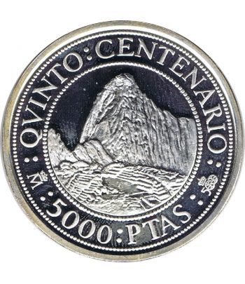 Moneda de España 5000 Pesetas de plata año 1991  - 1