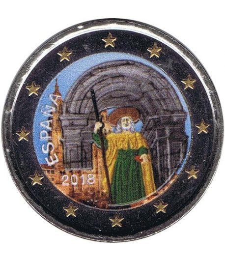 moneda conmemorativa 2 euros España 2018 Santiago. Color A moneda conmemorativa 2 euros España 2018 Santiago. Color A