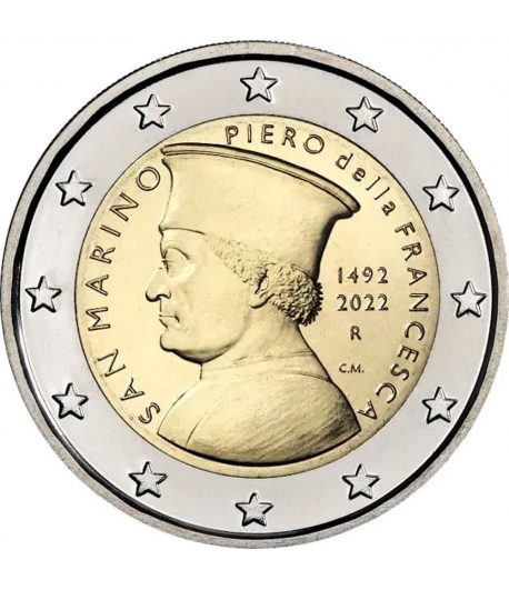 moneda 2 euros San Marino 2022 dedicada a Piero Della Francesca