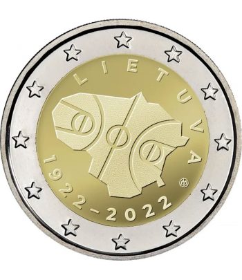 moneda 2 euros Lituania 2022 dedicada al Baloncesto  - 1