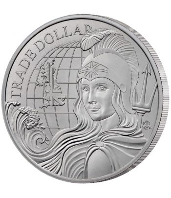 Moneda de plata 1 Libra Sta. Helena Dolar Comercial 2022  - 1