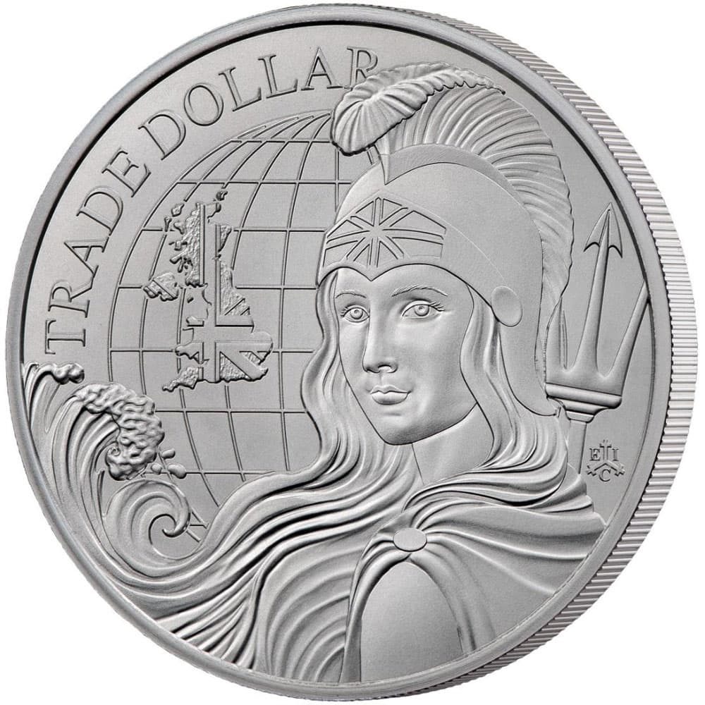 Moneda de plata 1 Libra Sta. Helena Dolar Comercial 2022  - 1
