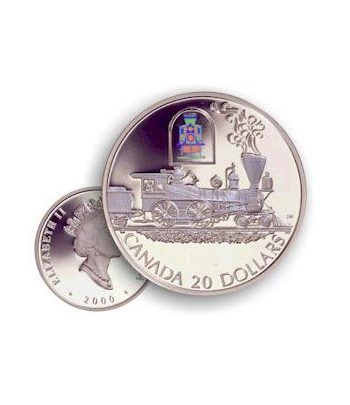 Canada 20$ (2000) Serie transportes Plata holograma (3)
