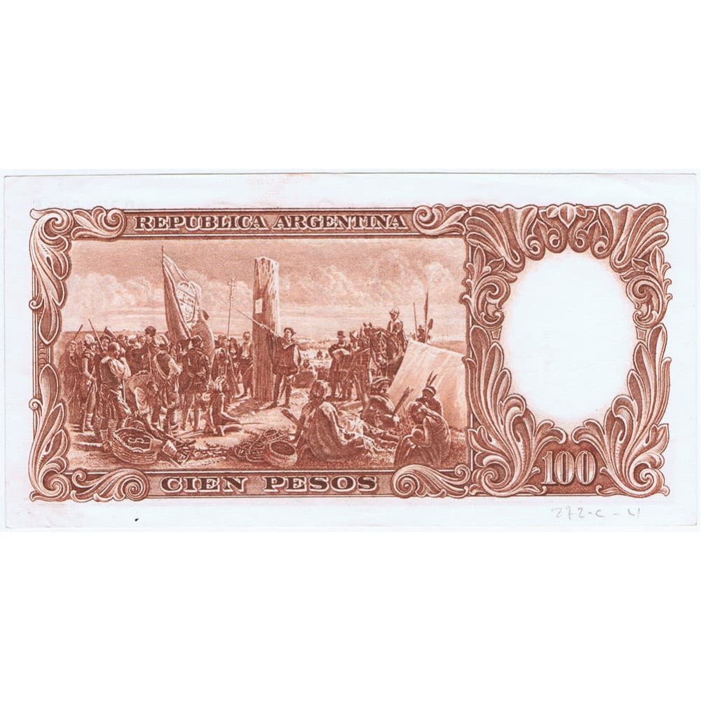 Billete de Argentina 100 Pesos año 1951  - 2