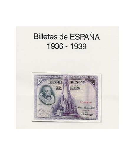 EDIFIL. Hojas billetes Guerra Civil-Zona Republicana (1925-1938)