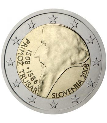 Moneda 2 euros Eslovenia 2008 Primoz Trubar. Proof