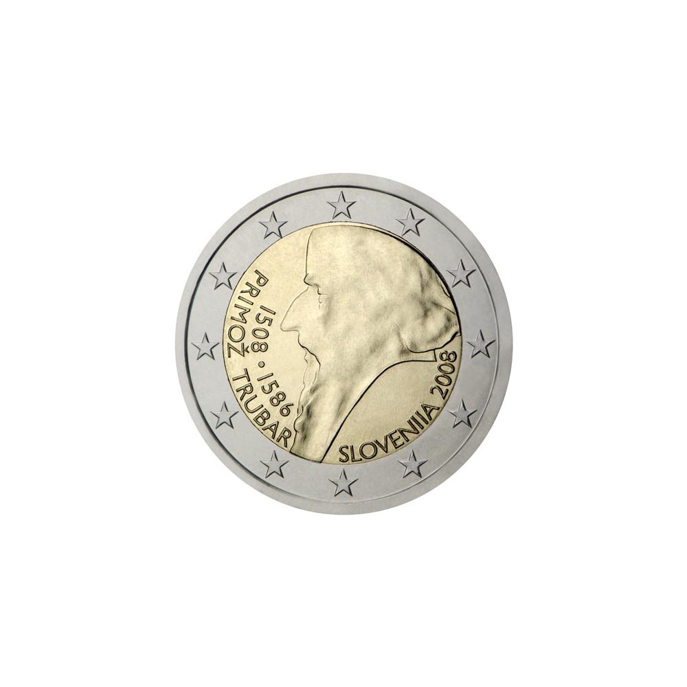 Moneda 2 euros Eslovenia 2008 Primoz Trubar. Proof