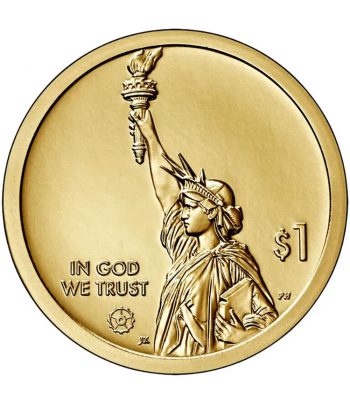 Moneda de Estados Unidos 1$ Vermont 2022. Ceca P y D