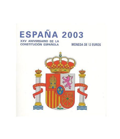 Cartera oficial euroset 12 Euros España 2003