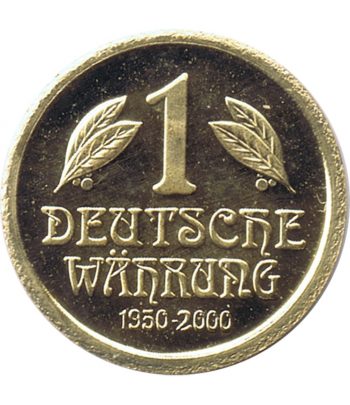 Medalla numismática 50 Años Marco Alemán 1950-2000 de oro  - 1