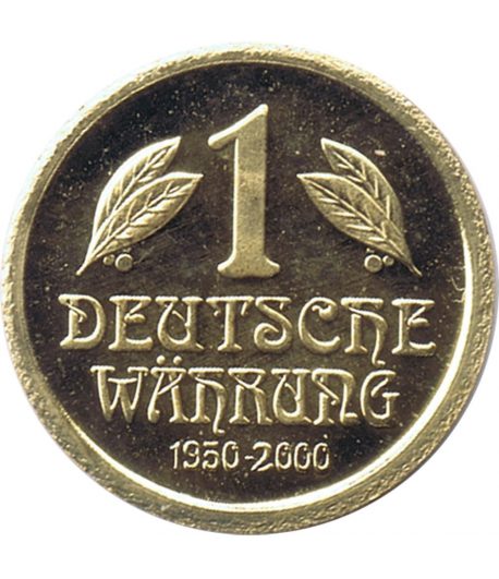 Medalla numismática 50 Años Marco Alemán 1950-2000 de oro