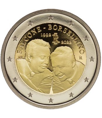 moneda 2 euros Italia 2022 jueces Falcone y Borsellino