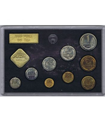 Estuche monedas Rusia año 1981  - 1