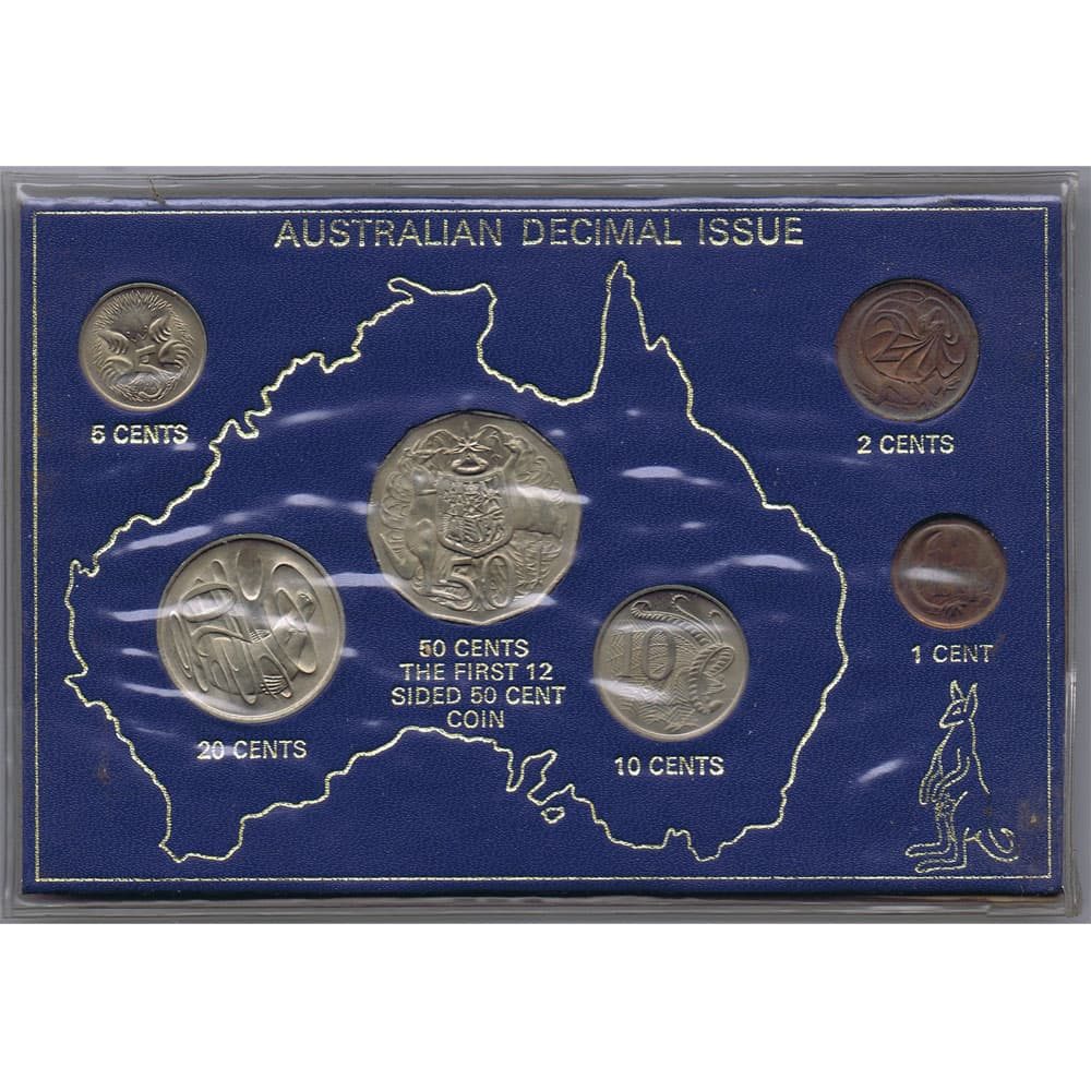 Estuche monedas centavos de Australia año 1972