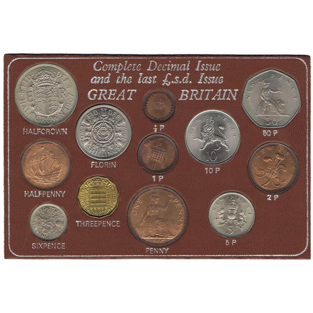 Estuche monedas Gran Bretaña años 1967/1972