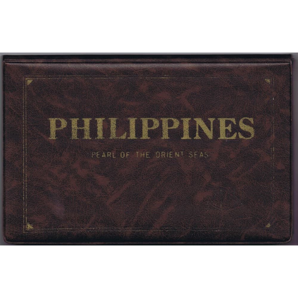 Estuche Souvenir de 10 monedas y sellos Filipinas  - 4