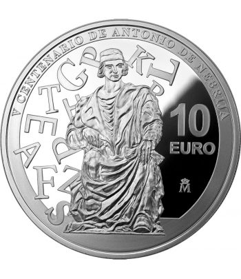 Moneda de España año 2022 Antonio de Nebrija. 10 euros Plata