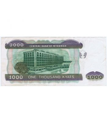 Billete de Myanmar 1000 Kyats.