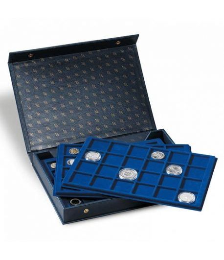 LEUCHTTURM Maletín L con 4 bandejas para 128 monedas. Estuche Monedas - 1 LEUCHTTURM Maletín L con 4 bandejas para 128 monedas. Estuche Monedas - 1