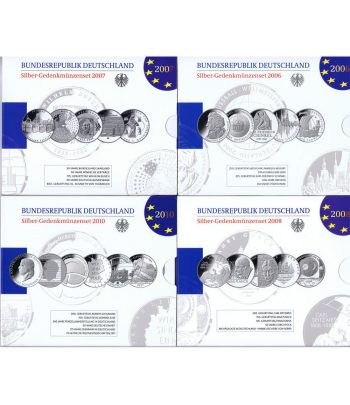 Colección 10 Euros Plata Alemania 2002/2015 en Proof.