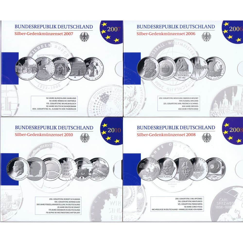 Colección 10 Euros Plata Alemania 2002/2015 en Proof.  - 3