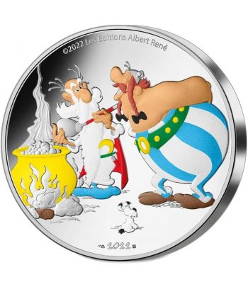 Moneda 50 euros de plata Francia año 2022 Asterix y Obelix  - 1
