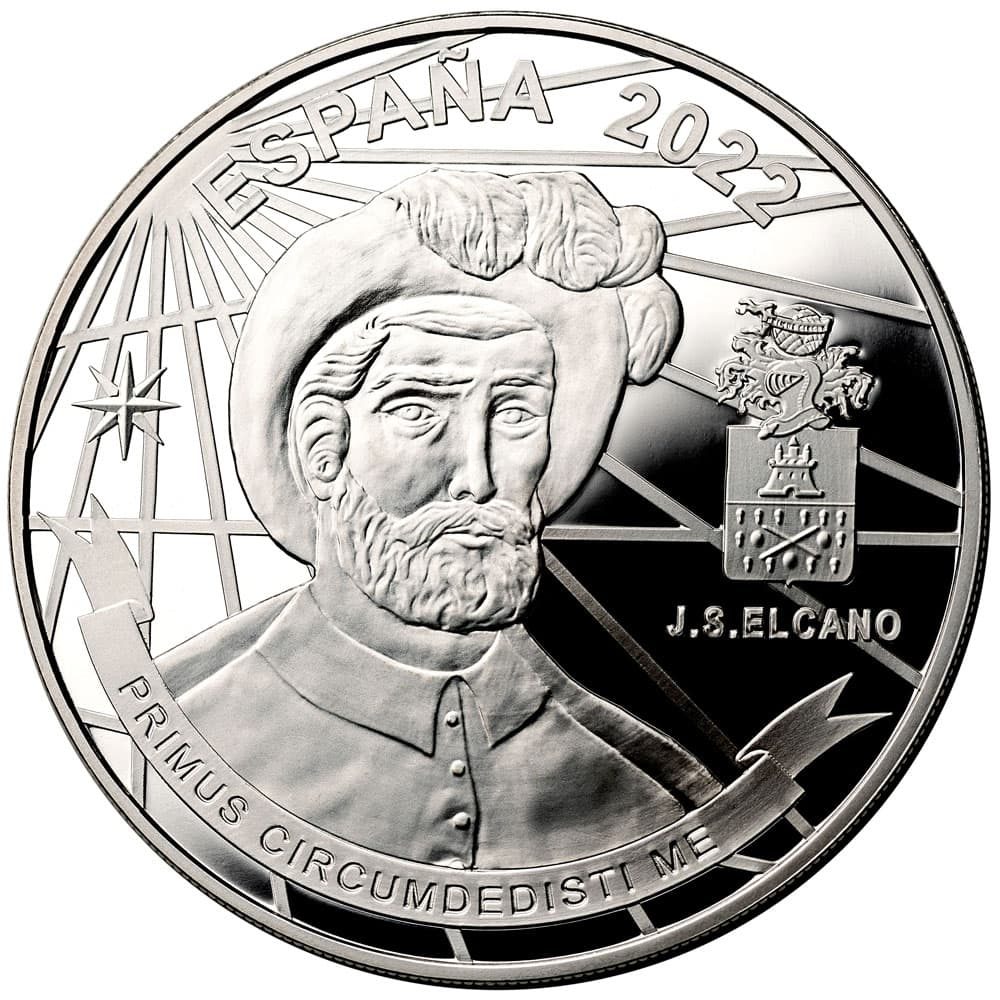 Moneda de España 10 euros año 2022 V Centenario de la Vuelta al Mundo.