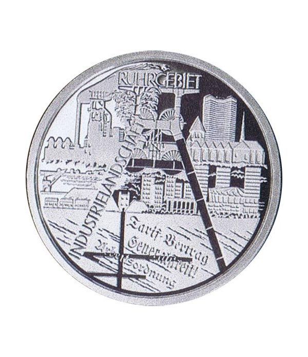 moneda Alemania 10 Euros 2003 F. Región del Ruhr  - 2