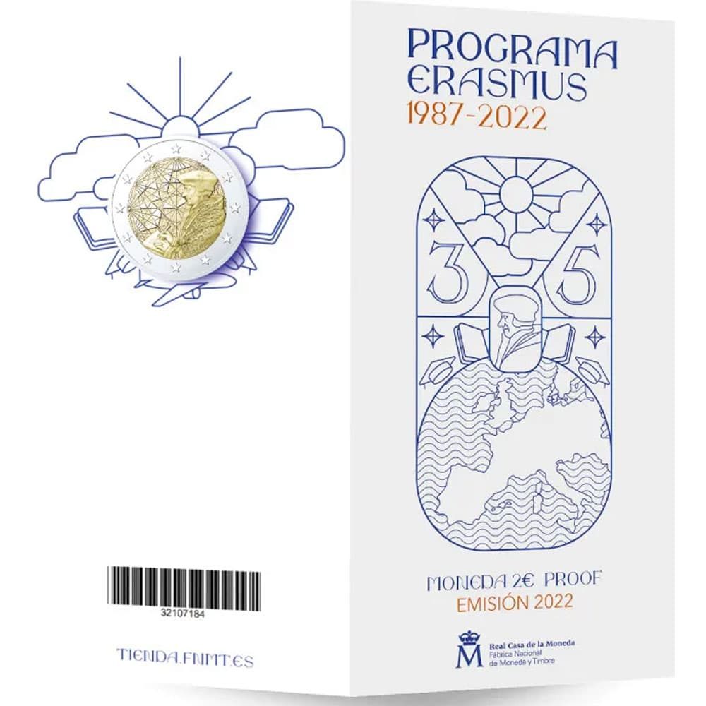 Euroset 2 Euros España 2022 Programa Erasmus. Proof  - 1